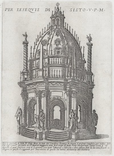 Catafalque pour le pape Sixte V, 1591 - Giovanni Maggi