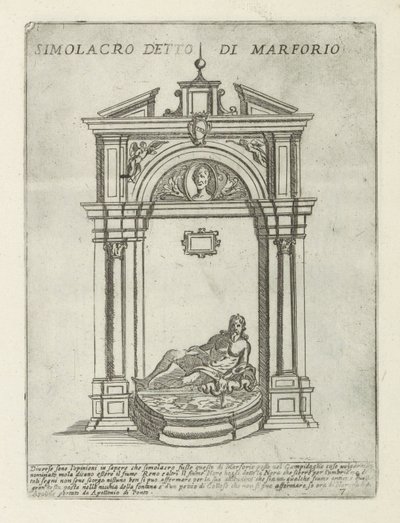 Fontaine avec la statue de Marforio - Giovanni Maggi