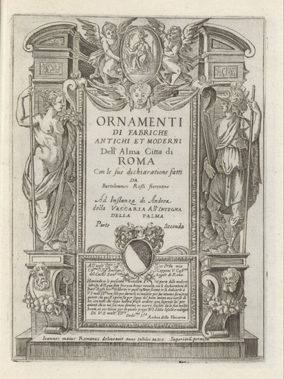 Page de titre avec figures allégoriques et putti - Giovanni Maggi