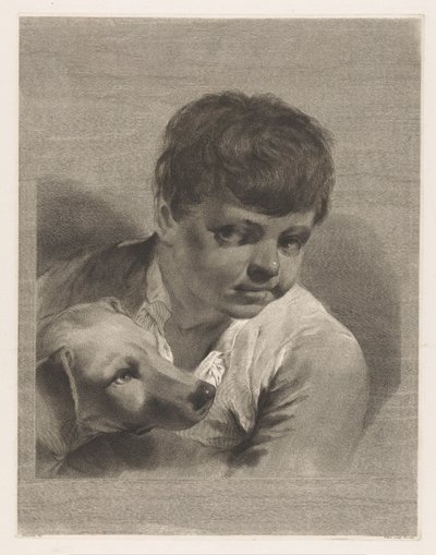 Garçon avec chien - Giovanni Marco Pitteri