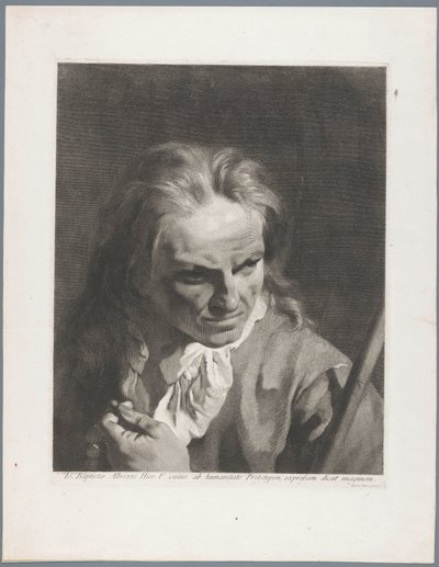 Homme avec chapelet et bâton, peut-être Giambatista Albrizzi - Giovanni Marco Pitteri