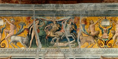 Apollon tuant les Niobides avec des flèches, fils de Niobé. Détail d