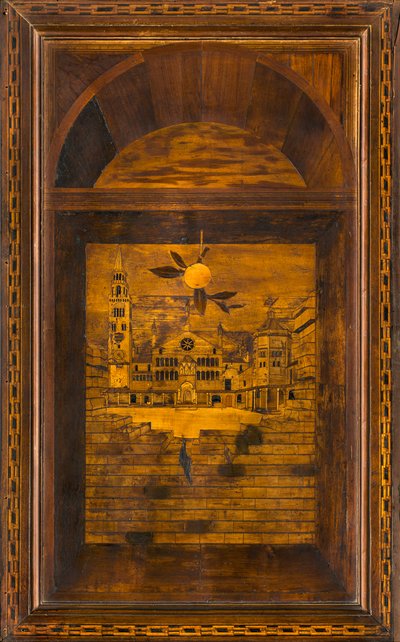 Chœur canonique lignaean, incrusté par Giovanni Maria Platina 1484, Stallo supérieur, Piazza del Duomo de Crémone - Giovanni Maria Platina
