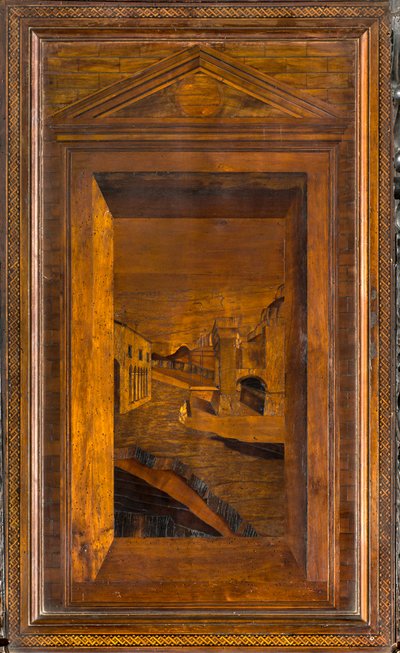Chœur canonial en bois, Incrusté par Giovanni Maria Platina 1484, Stalle supérieure - Giovanni Maria Platina