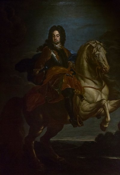 Portrait de Francesco Farnese à cheval - Giovanni Maria delle called Mulinaretto Piane