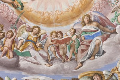 Anges et putti chantant (détail) - Giovanni Mauro della Rovere