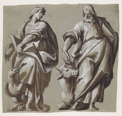 Les évangélistes Jean et Luc - Giovanni Mauro della Rovere