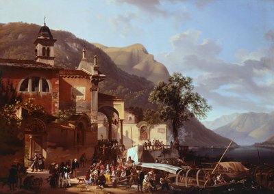 Procession à Riva al Lago, Giovanni Migliara - Giovanni Migliara