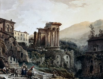 Le Temple de Vesta à Tivoli, par Giovanni Migliara (1785-1837), Italie - Giovanni Migliara