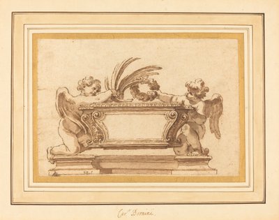 Étude pour un sarcophage reliquaire - Giovanni Odazzi