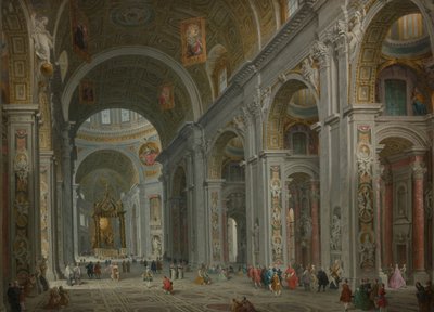 Intérieur de Saint-Pierre, Rome, après 1754 - Giovanni Paolo Panini