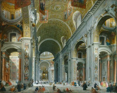 Intérieur de Saint-Pierre, Rome, c. 1754 - Giovanni Paolo Panini