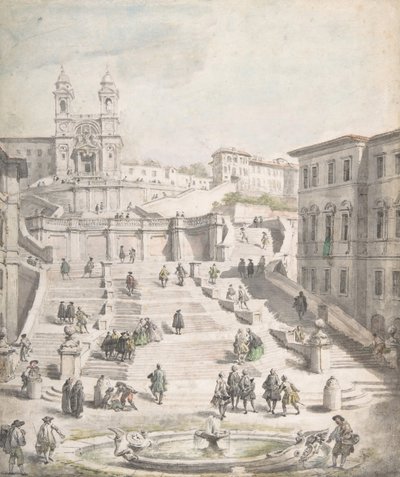 Scalinata della Trinità dei Monti, vers 1756-58 - Giovanni Paolo Panini