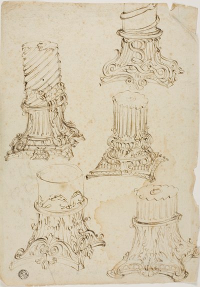 Croquis de chapiteaux corinthiens - Giovanni Paolo Panini