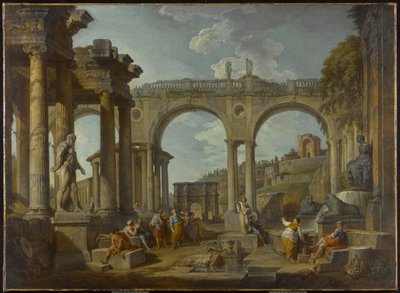 Un caprice de ruines romaines avec l