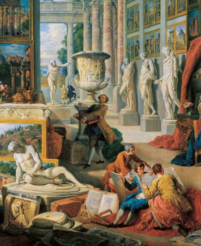 Galerie de vues de la Rome antique (détail) - Giovanni Paolo Pannini