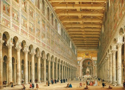 Intérieur de San Paolo Fuori le Mura, vue vers l