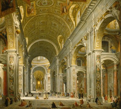 Intérieur de Saint-Pierre, Rome, 1750 - Giovanni Paolo Pannini