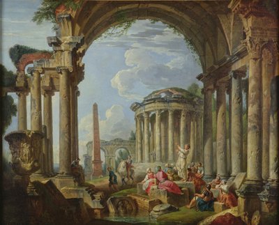 Prédication parmi les ruines anciennes, vers 1740-50 - Giovanni Paolo Pannini
