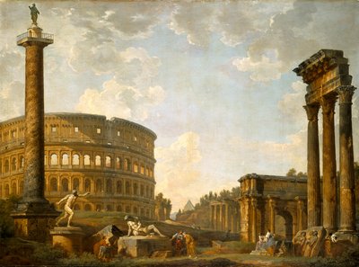 Caprice romain : Le Colisée et autres monuments - Giovanni Paolo Pannini