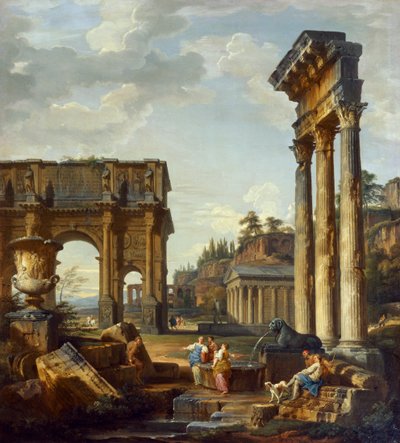 Paysage romain avec l