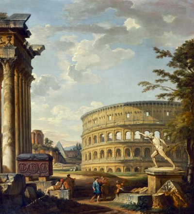 Paysage romain avec le Colisée - Giovanni Paolo Pannini