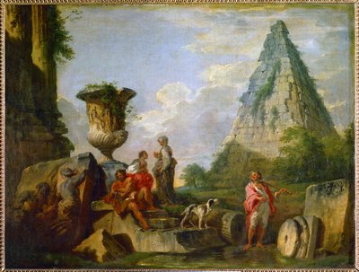 Ruines antiques avec la pyramide de Gaius Cestius … - Giovanni Paolo Pannini or Panini