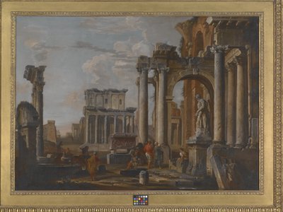 Ruines avec le temple d