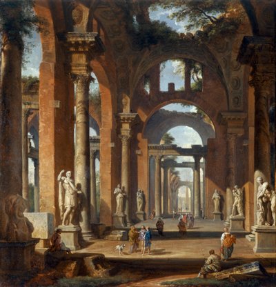 Statues dans une Arcade en Ruine - Giovanni Paolo Pannini
