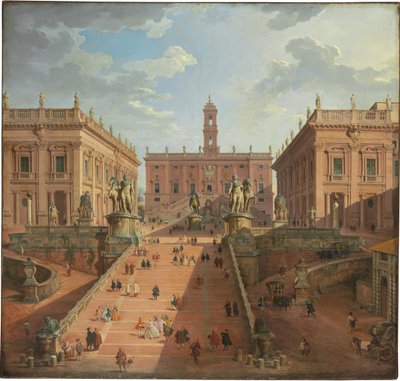 Vue du Campidoglio, Rome, 1750 - Giovanni Paolo Pannini