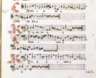 Kyrie manuscrit des «Messes de Mantoue» de Giovanni Pierluigi da Palestrina - Giovanni Pierluigi da (after) Palestrina