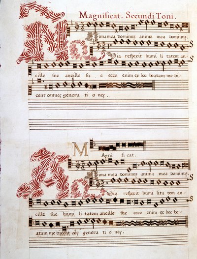 Magnificat, manuscrit des Messes de Mantoue par Giovanni Pierluigi da Palestrina - Giovanni Pierluigi da (after) Palestrina