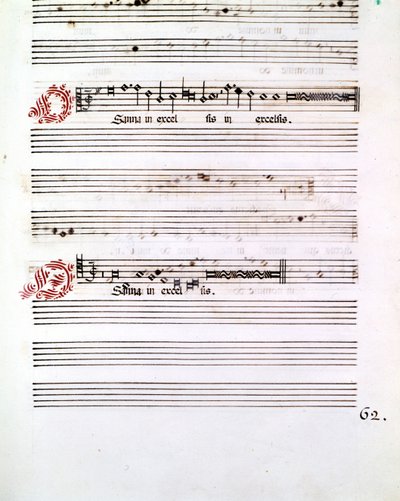 OSANNA, manuscrit des Messes de Mantoue par Giovanni Pierluigi da Palestrina - Giovanni Pierluigi da (after) Palestrina