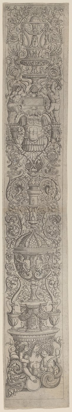 Panneau ornemental : Néréide chevauchée par deux enfants - Giovanni Pietro Birago and Zoan Andrea