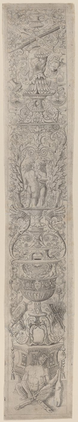 Panneau ornemental : Satyre tenant un violon - Giovanni Pietro Birago and Zoan Andrea