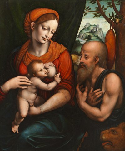 Vierge et Enfant avec Saint Jérôme - Giovanni Pietro Rizzoli (attr. to) Giampietrino