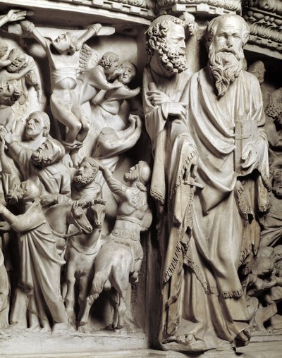 Détail des reliefs de la chaire réalisée par Giovanni Pisano - Giovanni Pisano