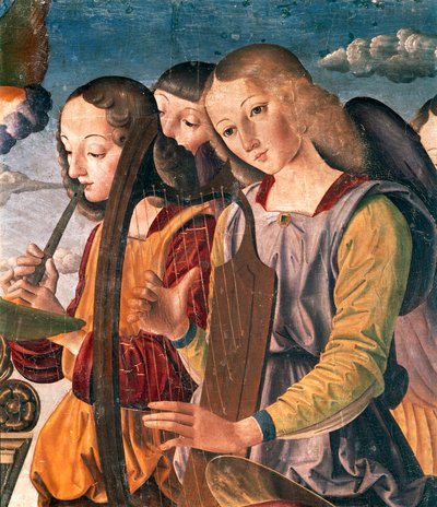 Anges avec instruments (détail) - Giovanni Santi