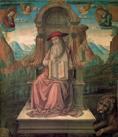 Saint Jérôme en trône, ca 1475 - Giovanni Santi