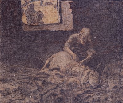 Le tondeur de moutons - Giovanni Segantini