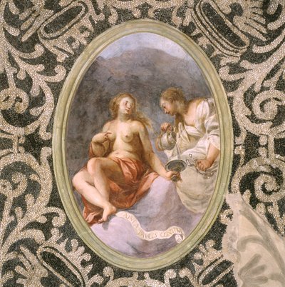 Figures féminines, plafond de la grotte - Giovanni Stefano Danedi