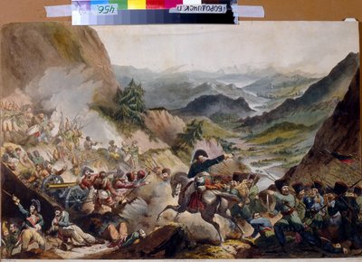 Le prince Pierre de Bagration menant les cosaques à l