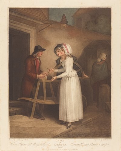 Couteaux, ciseaux et rasoirs à aiguiser - Giovanni Vendramini after Francis Wheatley