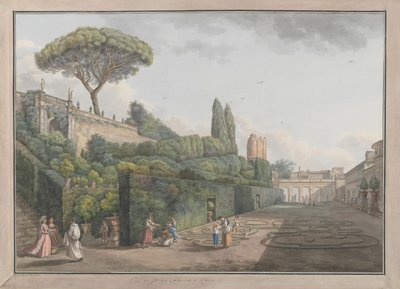 Jardin du Palazzo Colonna, vers 1780 - Giovanni Volpato, Louis Ducros