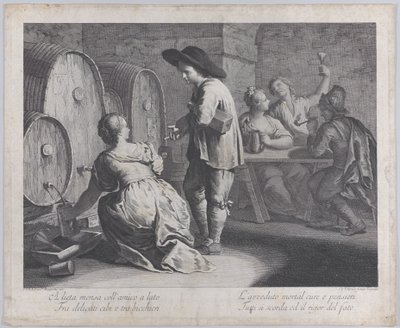 Une serveuse remplissant des chopes, 1760-70 - Giovanni Volpato