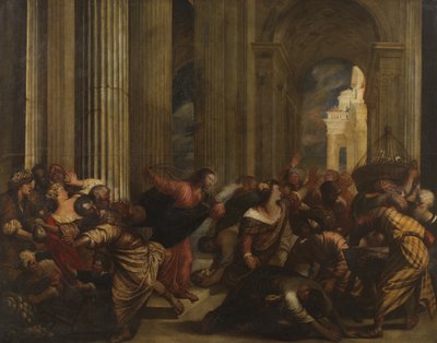 Christ chassant les marchands du temple, vers 1575-90 - Giovanni de Vecchi
