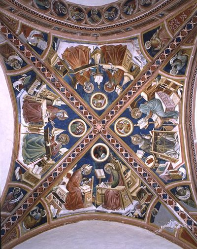 Les Docteurs dans le Temple, les Évangélistes et Huit Prophètes, de la voûte de la chapelle - Giovanni di Corraduccio
