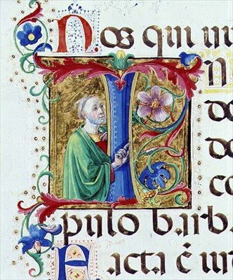 Ms 542 f.44v Initiale historiée 