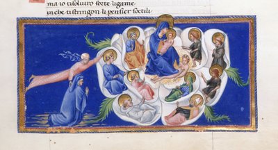 Dante et Béatrice devant la Vierge et l