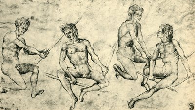 Quatre hommes nus, milieu-fin du 15ème siècle, 1943 - Giovanni di Paolo